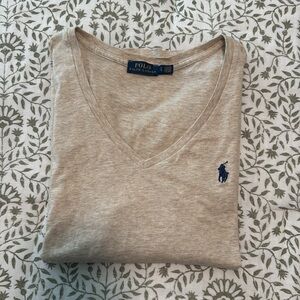 Ralph Lauren Tan V-Neck Tee